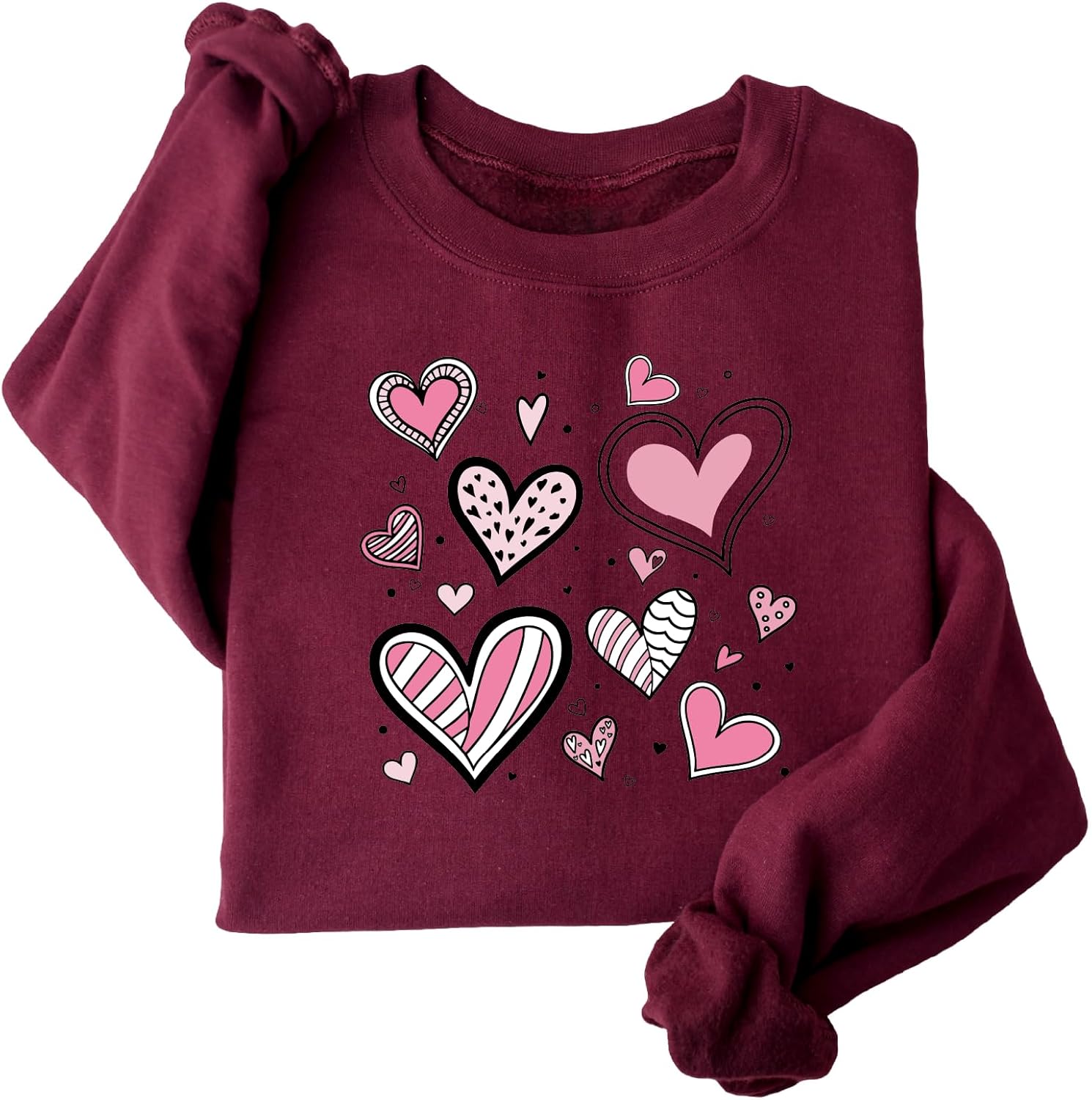 Valentines Heart Sweatshirt, Womens XOXO Gift, Valentine Graphic Sweater - Image 8