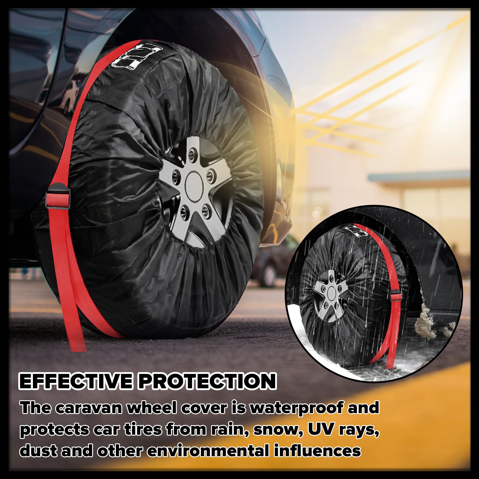 Housse Roue De Secours Peau De Serpent Wheel Protectors Polyester Spare