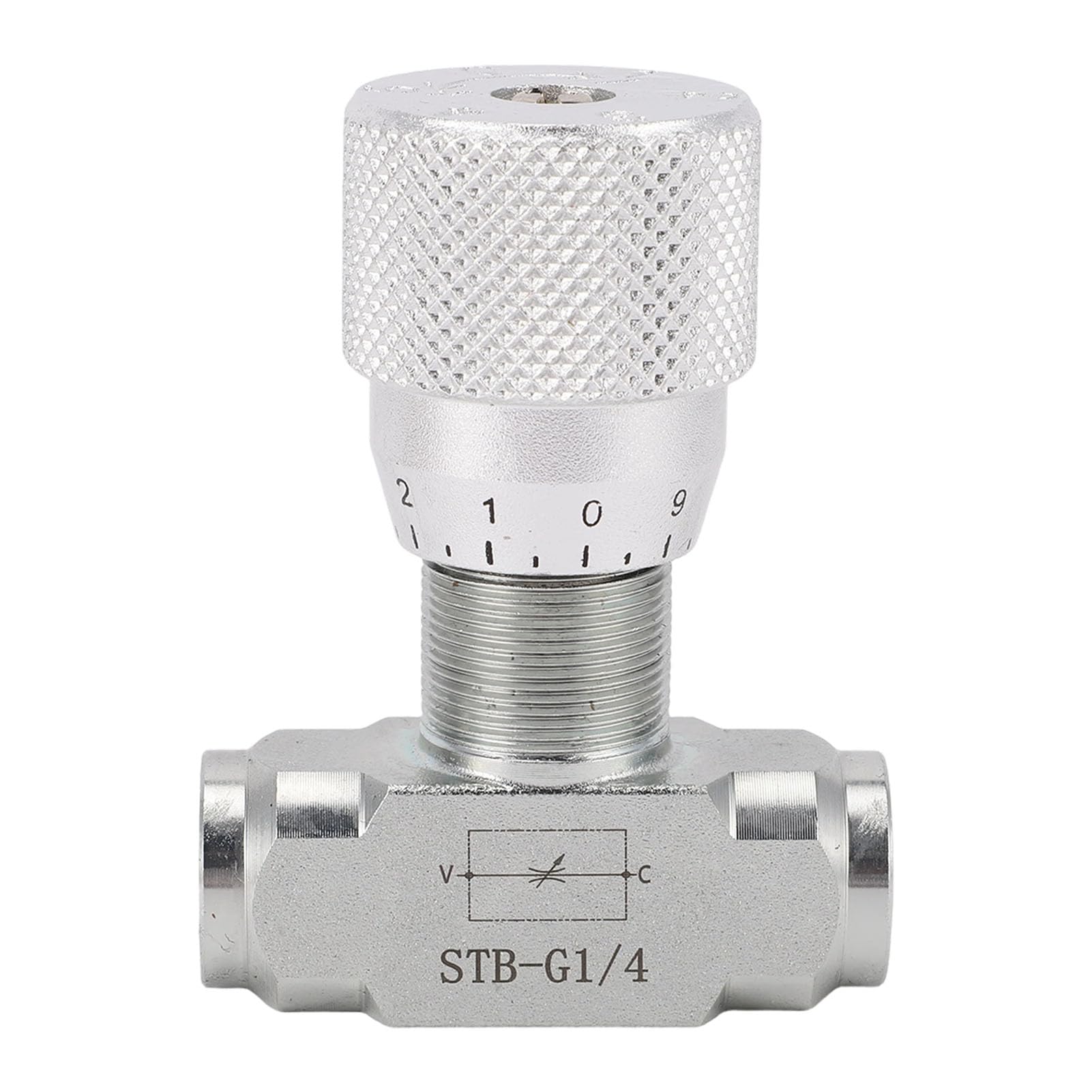 Fafeicy Válvula de Control de Caudal Hidráulico Bidireccional G1/4 Pulgadas para Miniexcavadora de 0,8-2 Toneladas Control de Velocidad del Cilindro Ajuste Serie STB 5 Piezas