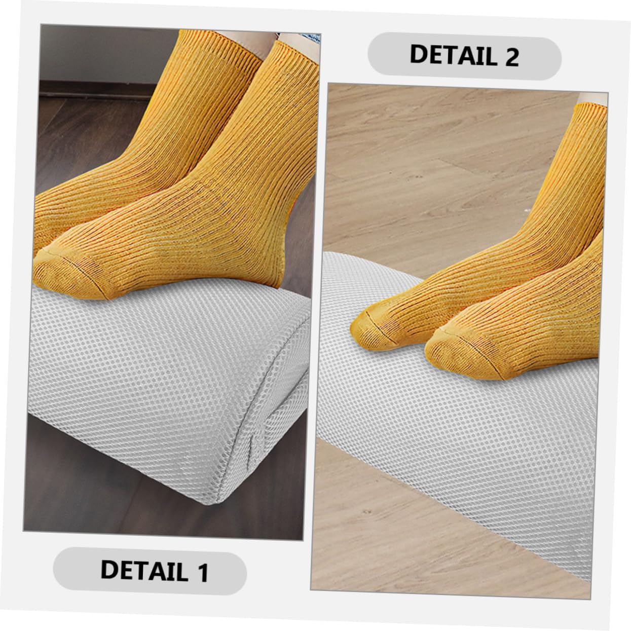 2pcs Leg Pillow for Knee Semi-Cylindrical Foot Rest Pillow Leg Support Pad High Rebound Office Footrest Breathable