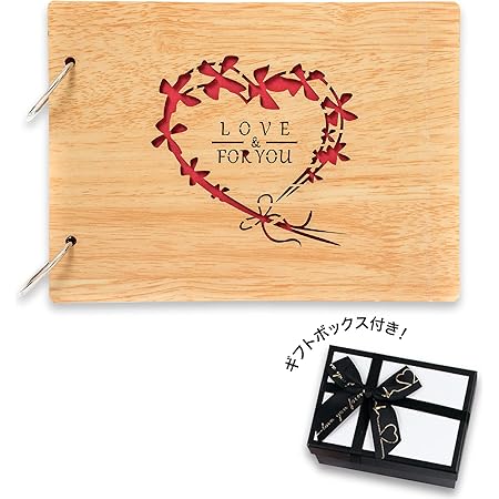 Amazon アイユー ギフトボックス付きオリジナルアルバム アルバム手作り 誕生日 プレゼント フォトアルバム スクラップブック 写真立て 木製 写真いれ 写真集 記念 フォトフレーム Love For You アルバム リフィル 通販