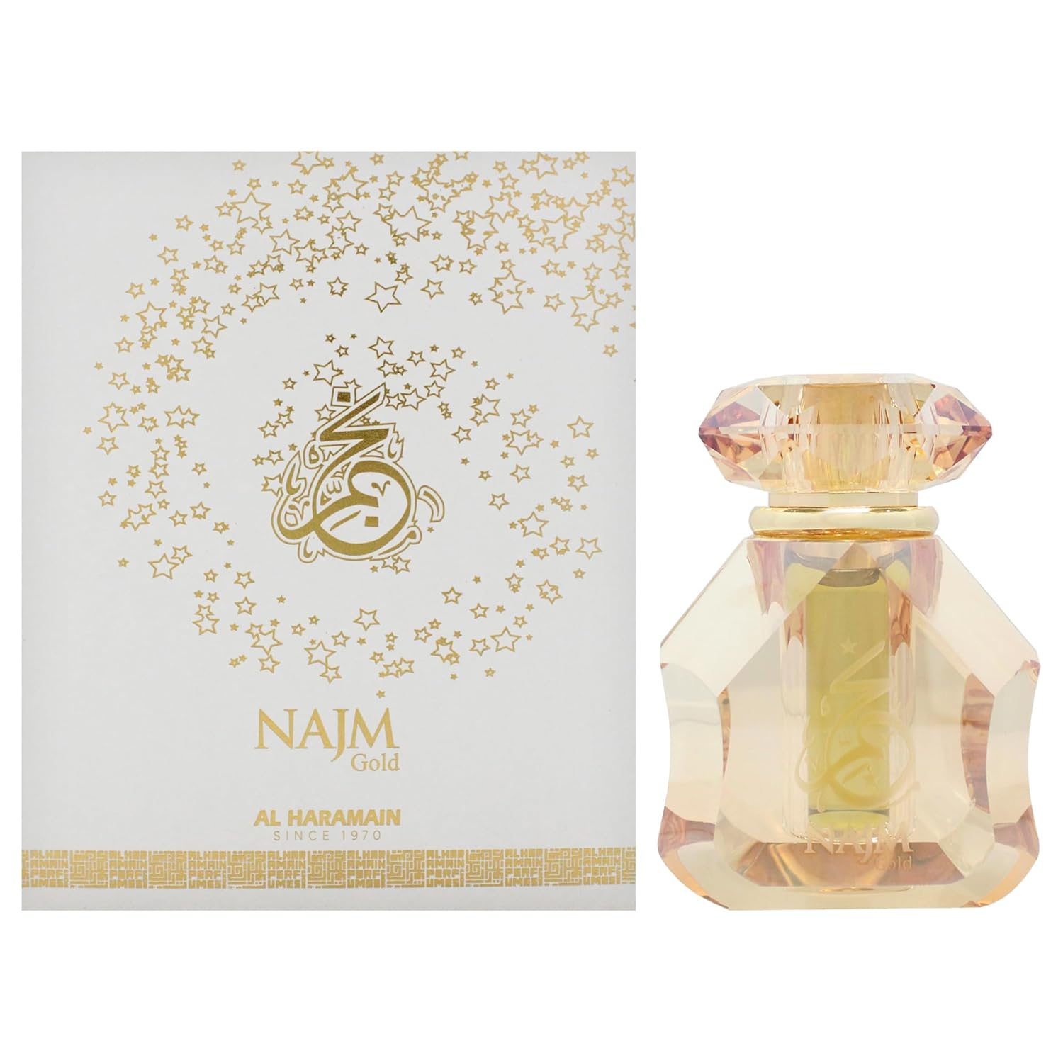 Al Haramain Najm Gold for Unisex - 0.6 oz Concentrated Perfume Oil - Arabian Perfume for Women and Men - Long Lasting Fragrance - Arabic Perfume