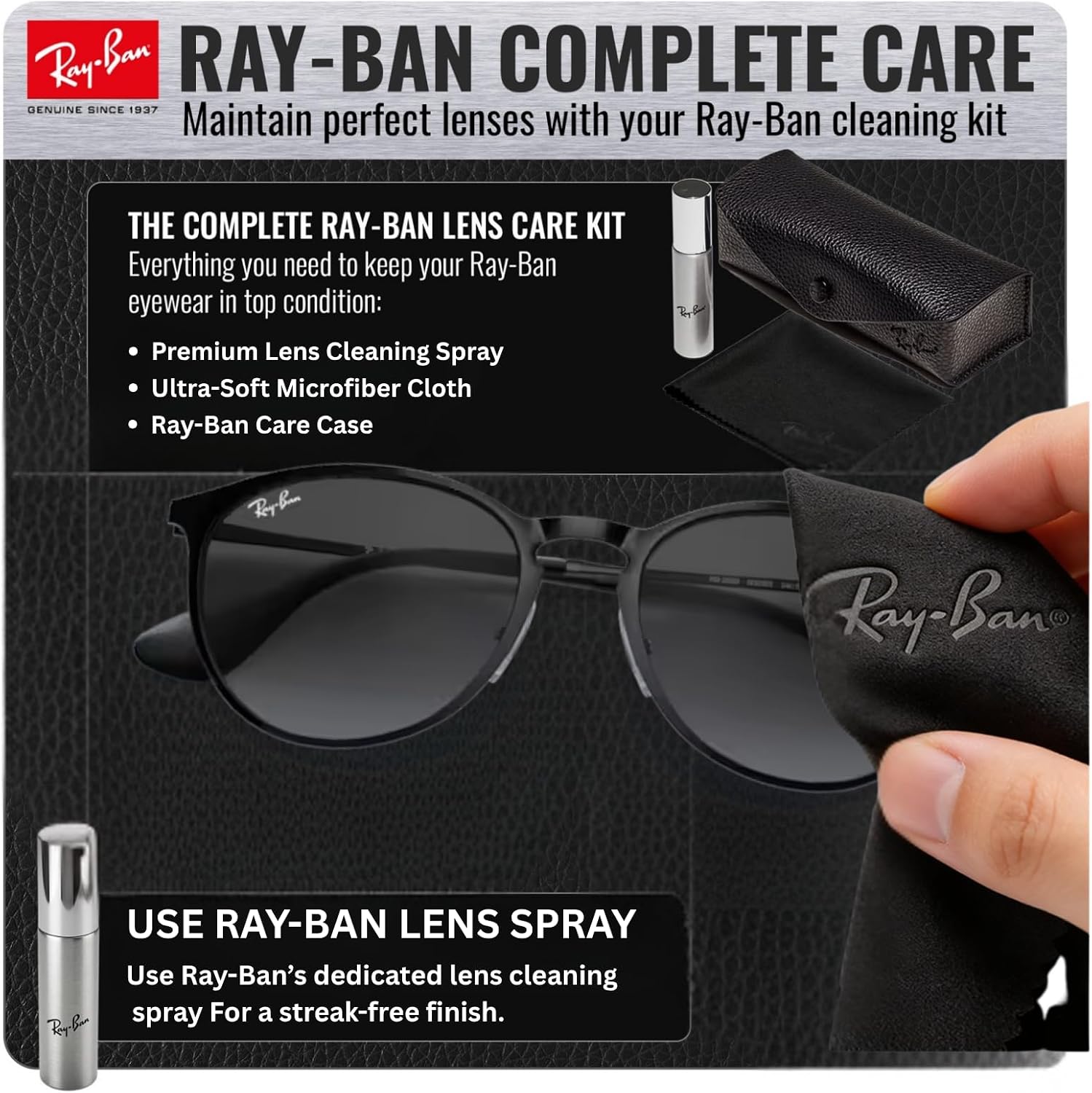 Ray-Ban RB3539 ERIKA METAL Phantos Shaped Sunglasses for Men & Women with Official RAYBAN Eyewear Kit