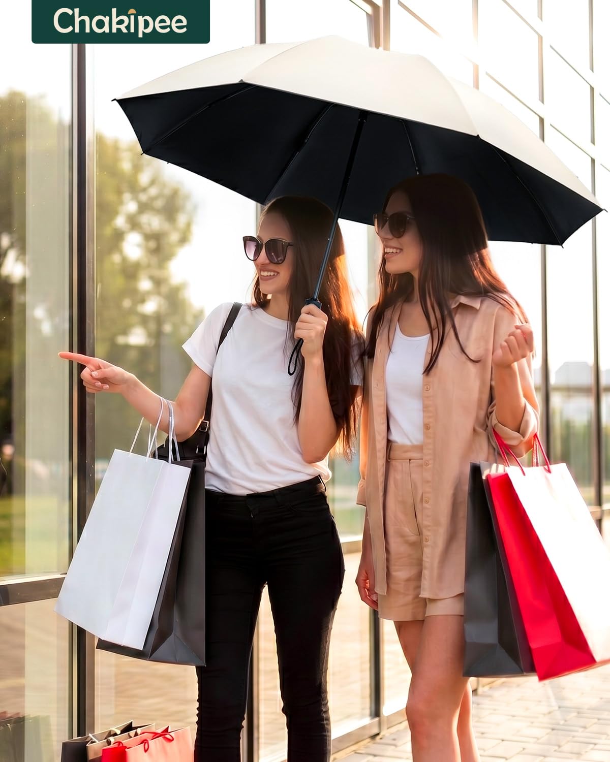Ombrello Pieghevole Pioggia Antivento UV da Viaggio - Ombrelli inverso Portatile per donna Automatico Apri Chiudi