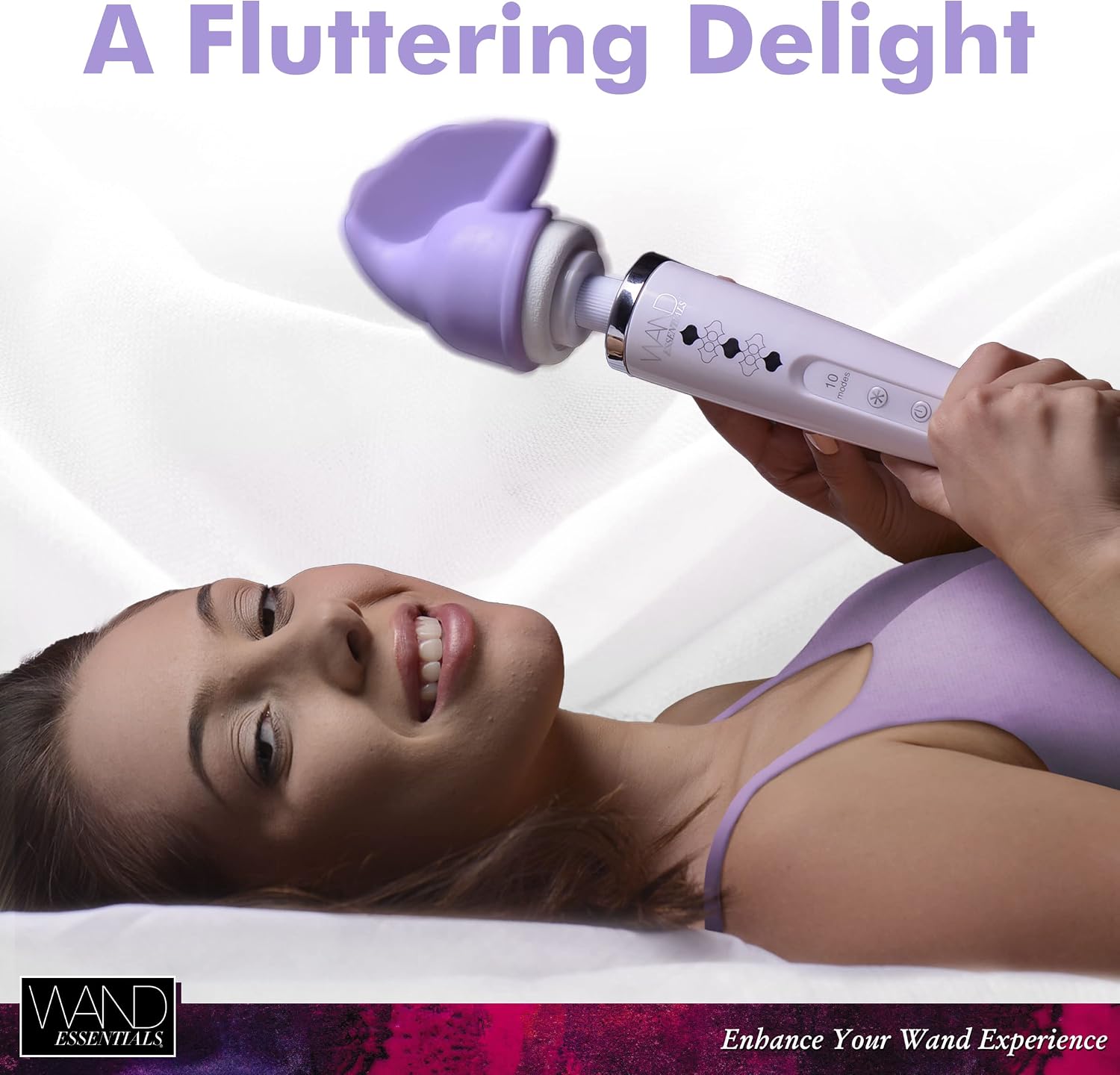 Wand Essentials Flutter Wand Massager Attachment, Purple, 1 Count (Pack of 1) (AC521)
