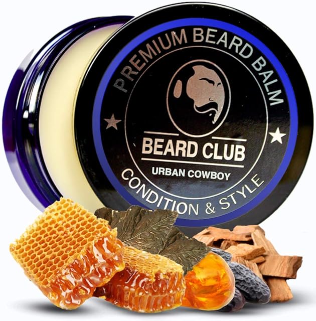 Beard Club - Beard Balm - Beard Wax - Beard Balm for Men - Beard Moisturiser - Beard Butter - Beard Cream - Beard Softener for Men - Beard Conditioner for Men - Beard Wax for Men - Urban Cowboy