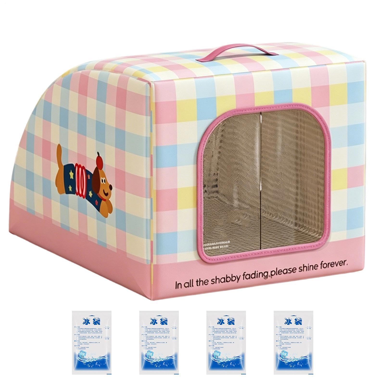 Cooling Cat Bed, Summer Pet House, Portable Insulated Bed With Handle