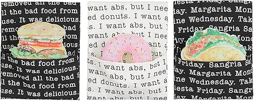 Miniatura 3 de Mud Pie Circa - Juego de toallas de esponja para alimentos, rosquilla, 26 x 16.5 pulgadas