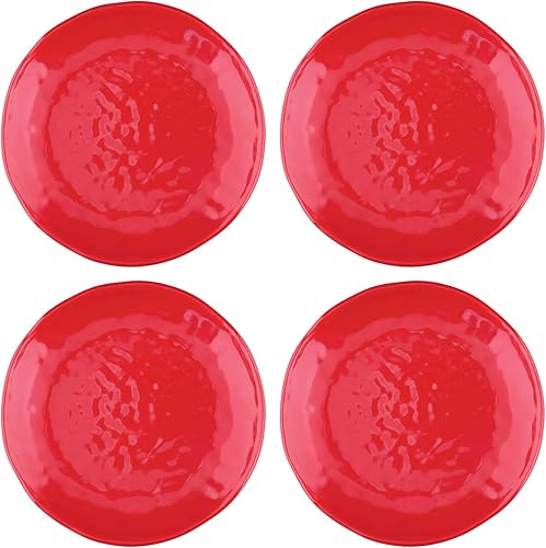 Miniatura 1 de UP ware - 4 platos de melamina de 6 pulgadas, platos de postre para aperitivos, platos pequeños para servir, platos de fiesta, platos redondos para