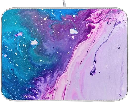 Tapete de secado de platos súper absorbente, tapete de microfibra de secado rápido, 16 x 18 pulgadas, almohadilla de secado de platos de cocina,