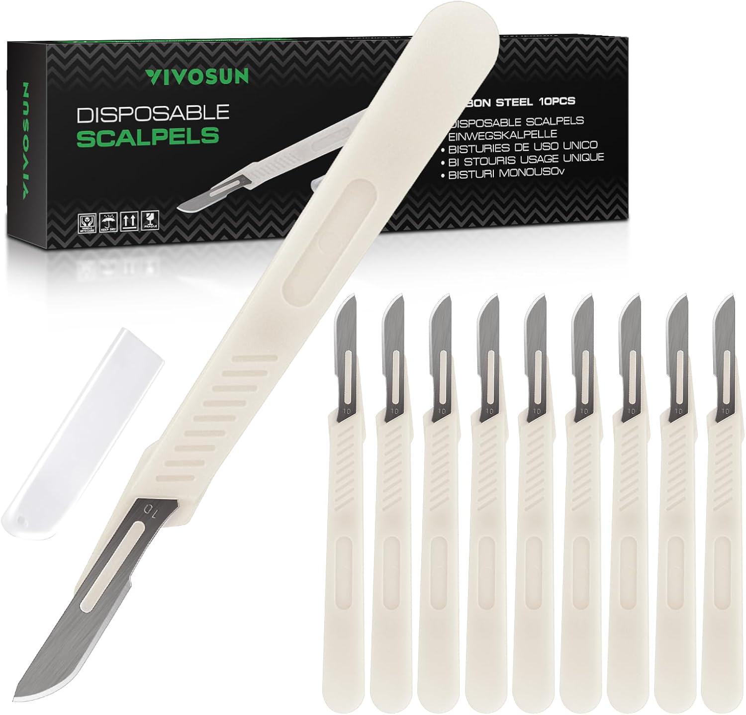 VIVOSUN #10 High-Carbon Steel Blades for Cutting Plants and Propagation (Pack of 2)