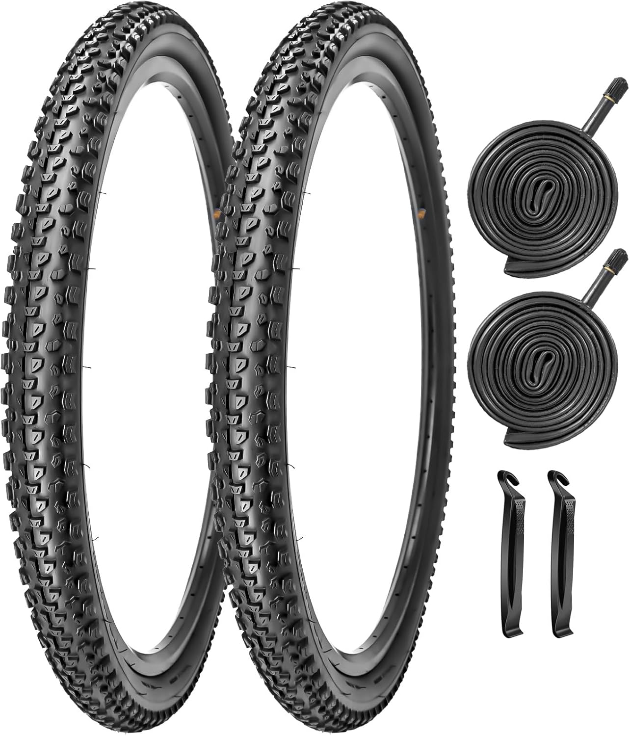 SIMEIQI 2 Pack 27.5 x 2.10 Bike Tires 27.5 inch Folding Bike Tires Fit for 27.5 X 1.95/2.10/2.125 Mountain Bike Beach Cruiser Bike City Urban Bicycles Bikes