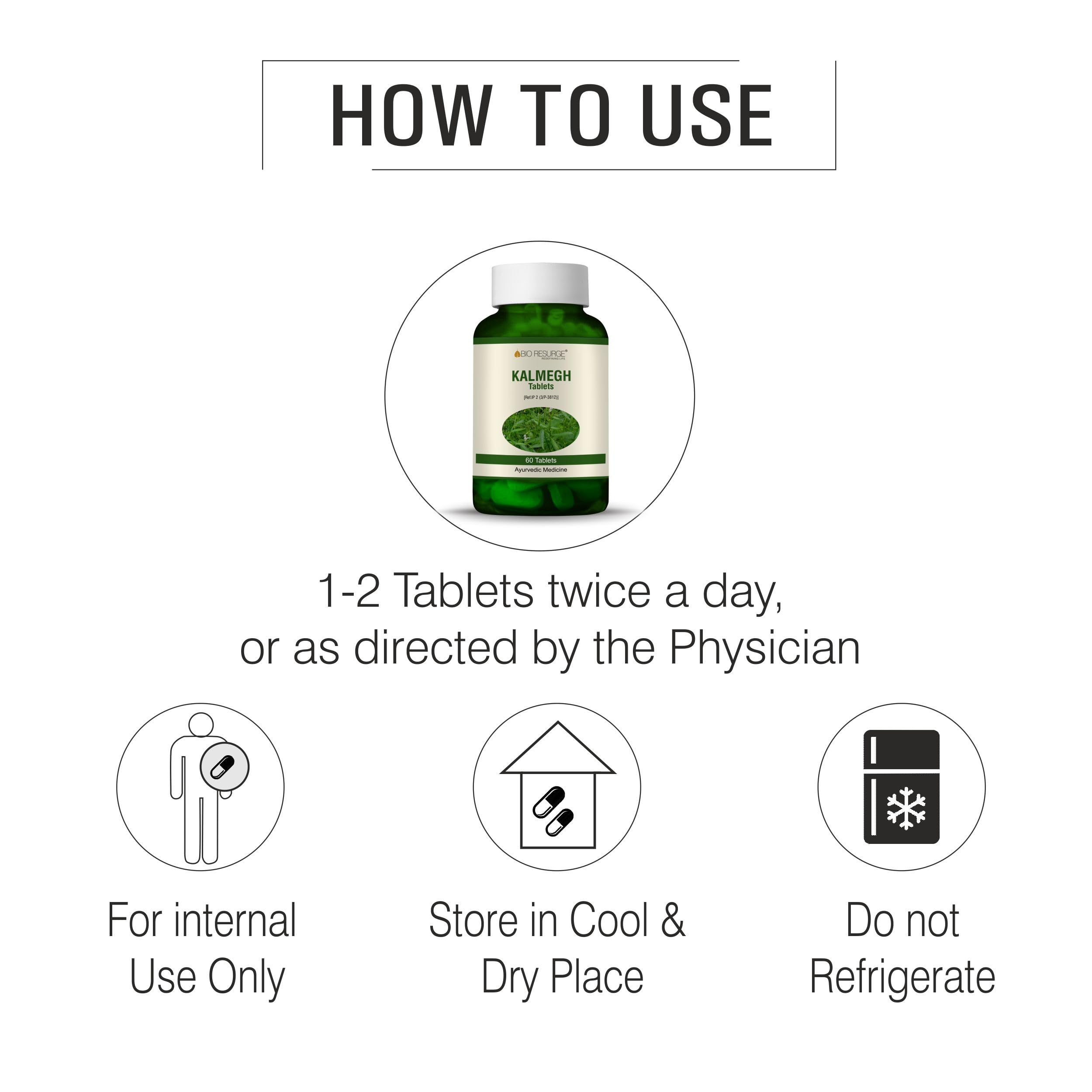 Bio Resurge Kalmegh Tablets 750mg – 120 Count | 100% Ayurvedic Natural & AYUSH Certified | Herbal Liver Cleanse | Supports Fatty Liver, Alcohol Impact Relief, Cirrhosis Care, Immunity & Digestive Wellness (120 tablets), Pack of 2 — Amazon image 9