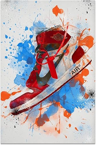 Kreezi Hypebeast - Tenis rojos para pared, póster AJ de Michael Jordan, tenis geniales para gimnasio, colección de cajas de zapatos, decoración