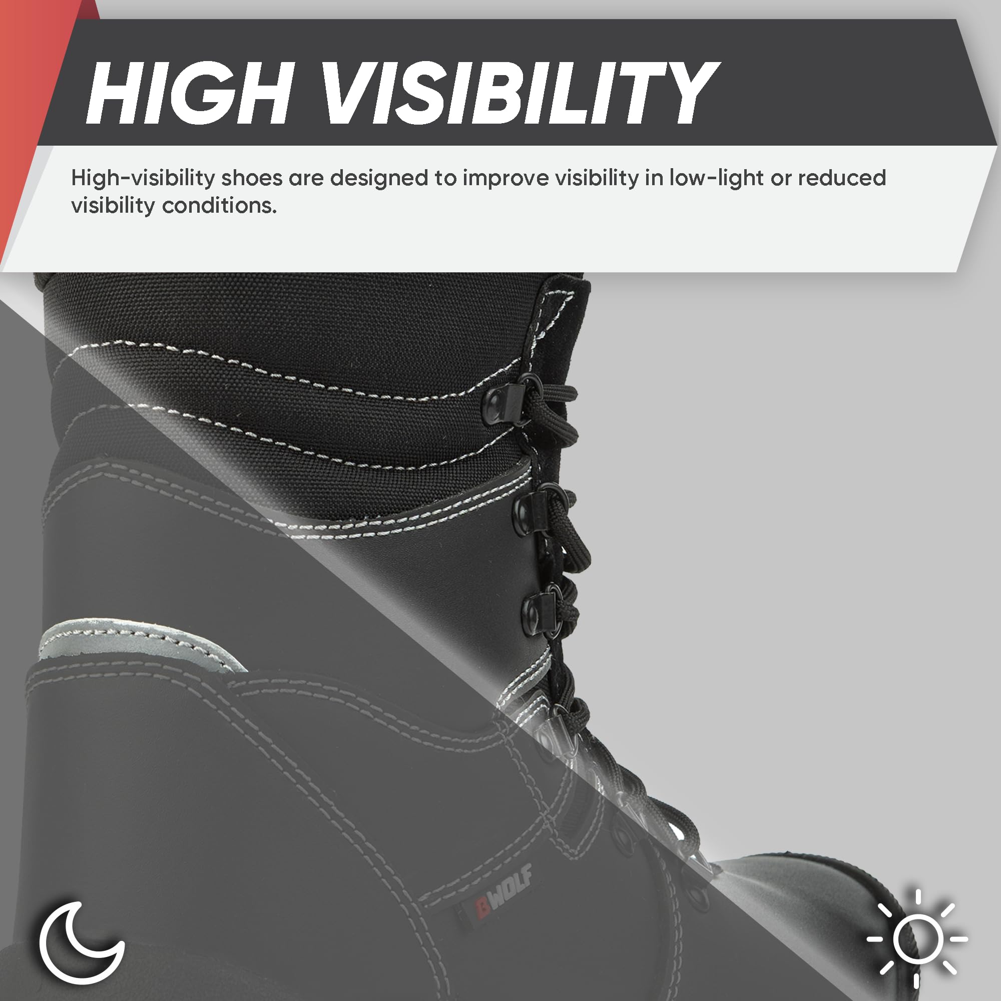 BWOLF GRIZZLY Winter Arbeitsschuhe Herren S3 Winter Sicherheitsschuhe Herren S3, Wasser- und öl-beständig, rutschfest, mit Re-flect-Technologie und ergonomischer Sohle
