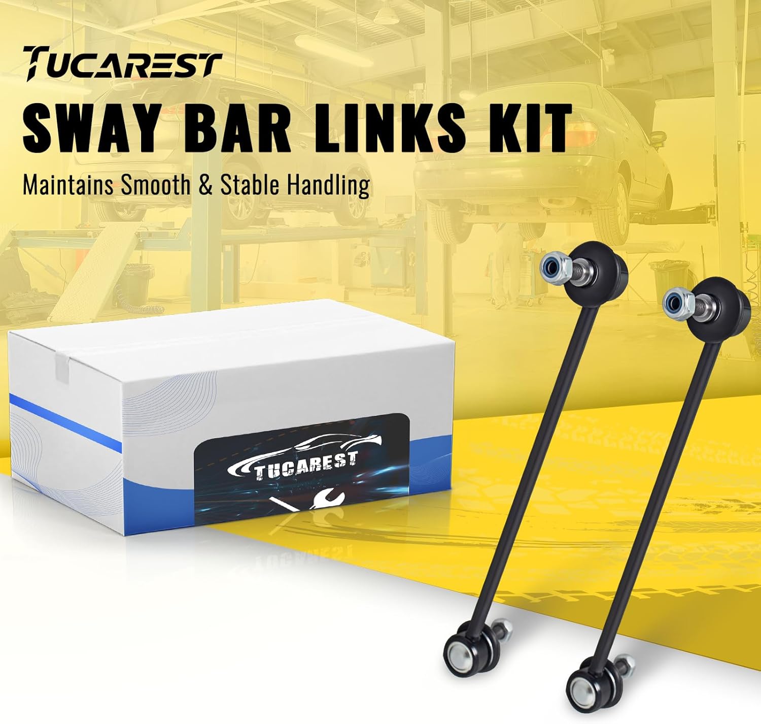 TUCAREST Front Stabilizer Sway Bar Link 2Pcs K750691 Compatible With 2013 2014 2015 2016 Do-dge Dart [# 68164037AA SL82135 MS258114 JTS1525 542-591 TC5272]