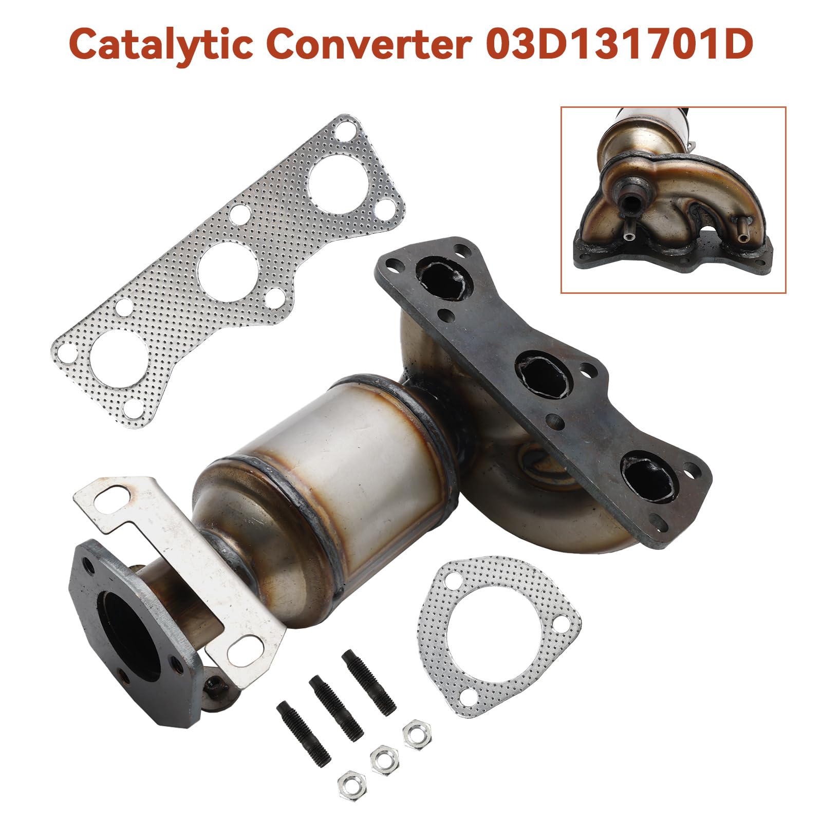 Topteng Catalytic Converter Type Approved 03D131701D Apto para VW Polo 9N 1.2 04 to 09