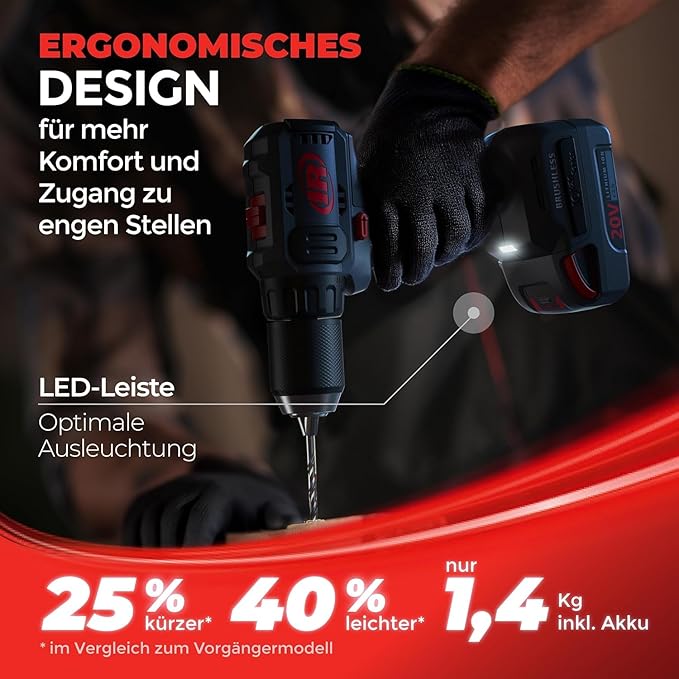 Taladro Atornillador Inalámbrico Ingersoll Rand D3141 20V 1/2" miniatura 8