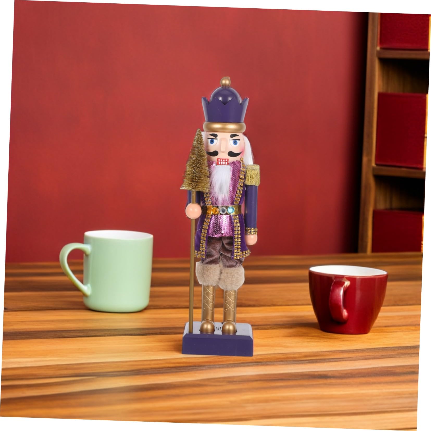 GLEAVI Leuchtende Nussknacker Weihnachtssoldat Figur Dekorativer Weihnachtsnussknacker Weihnachts Kaminsims Nussknacker Weihnachtsbedarf