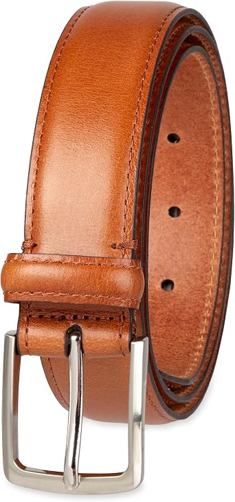 Haggar Mens Leather Dress Belt for Suits and Pants - Classic Formal Business Work