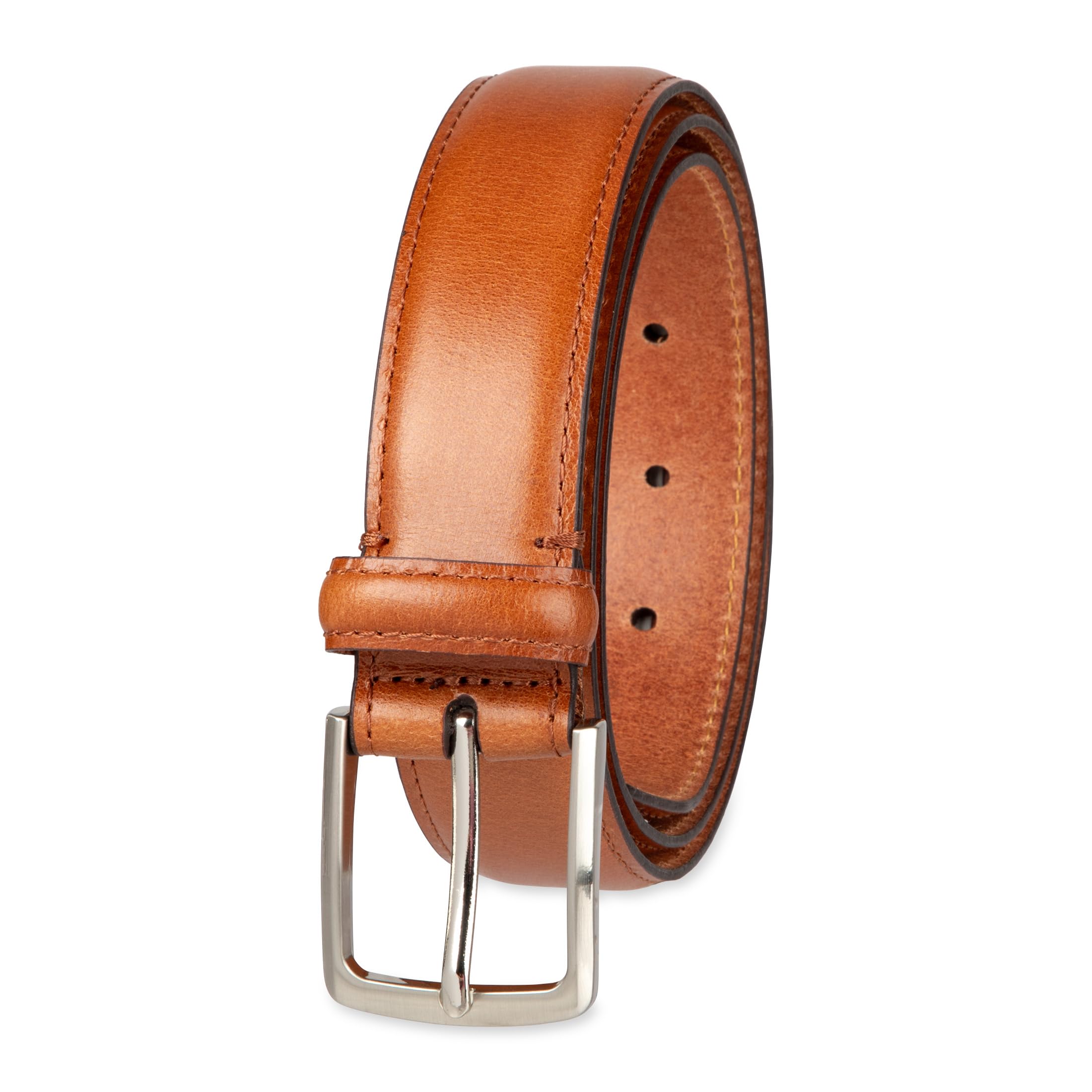 Haggar mens Leather Dress Belt for Suits and Pants - Classic Formal Business Work