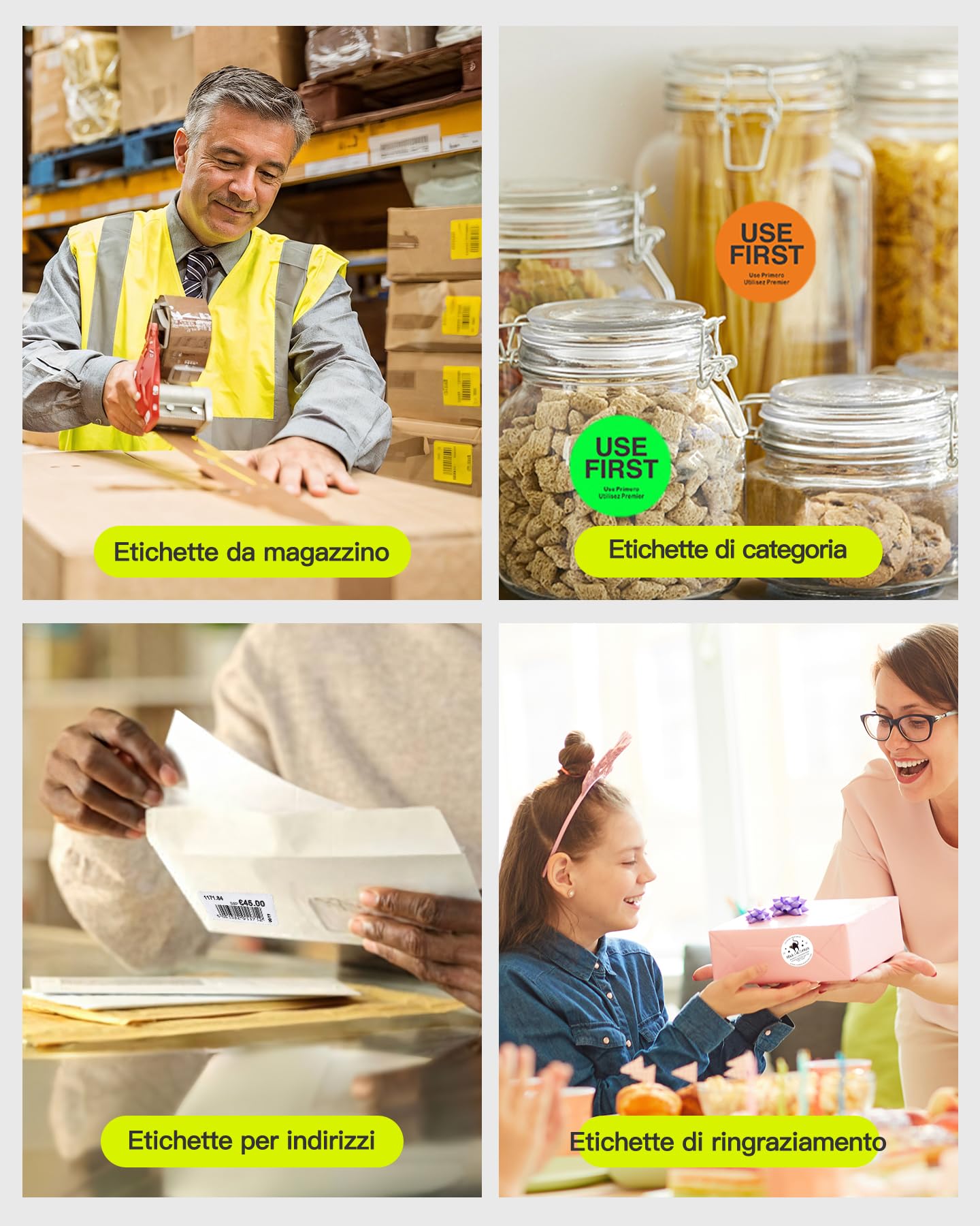 Inateck Stampante per Etichette Termiche Mobile Senza Fili 4 x 6 - per Colli di Spedizione - Compatibile con iPhone, Android, iPad, Windows, MacOS, Chrome, USPS - Nero