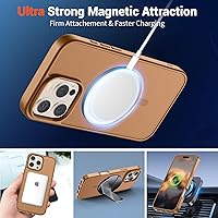 Vista 1221 de SUPFINE Funda magnética para iPhone 11 (compatible con MagSafe) (protección contra caídas de grado militar), translúcida mate a prueba de golpes