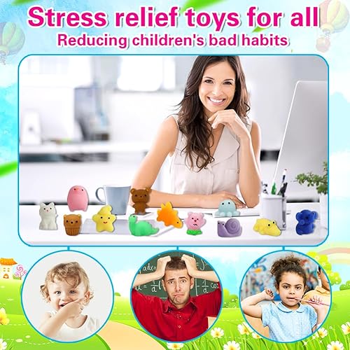 Miniatura 6 de 80 piezas de recuerdos de fiesta para niños de 4 a 8 años, juguete Kawaii Squishies Mochi Squishy Toy a granel, juguetes sensoriales para ansiedad,