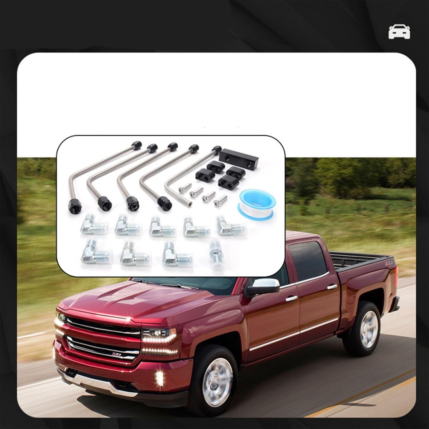 Stainless Steel Coolant Crossover Vent Set for LS Series, Engine Cooling Systems Enhancement Stainless Steel Engine Coolant Set