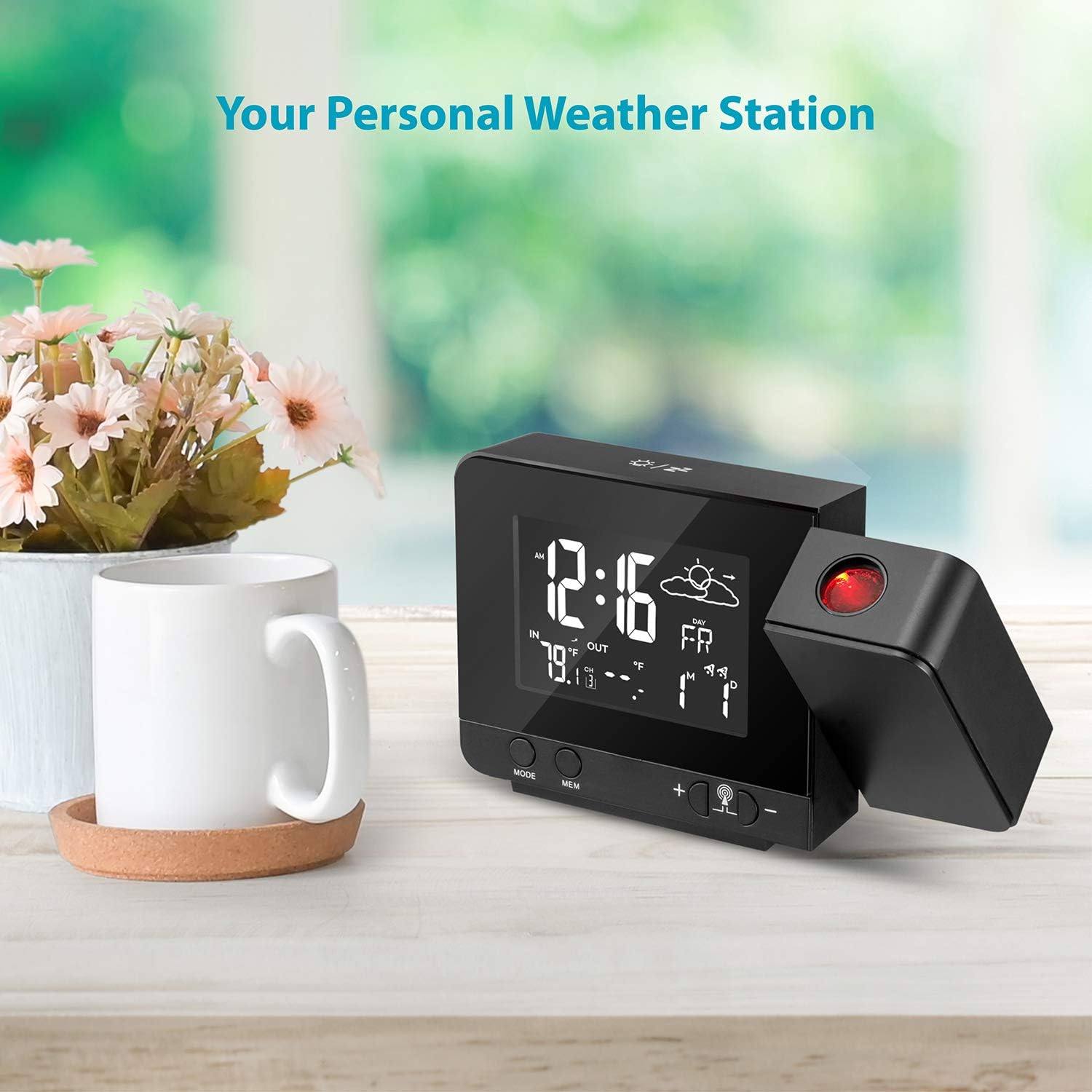 Buy Dr. Prepare Projection Alarm Clock, Digital Clock Projector with