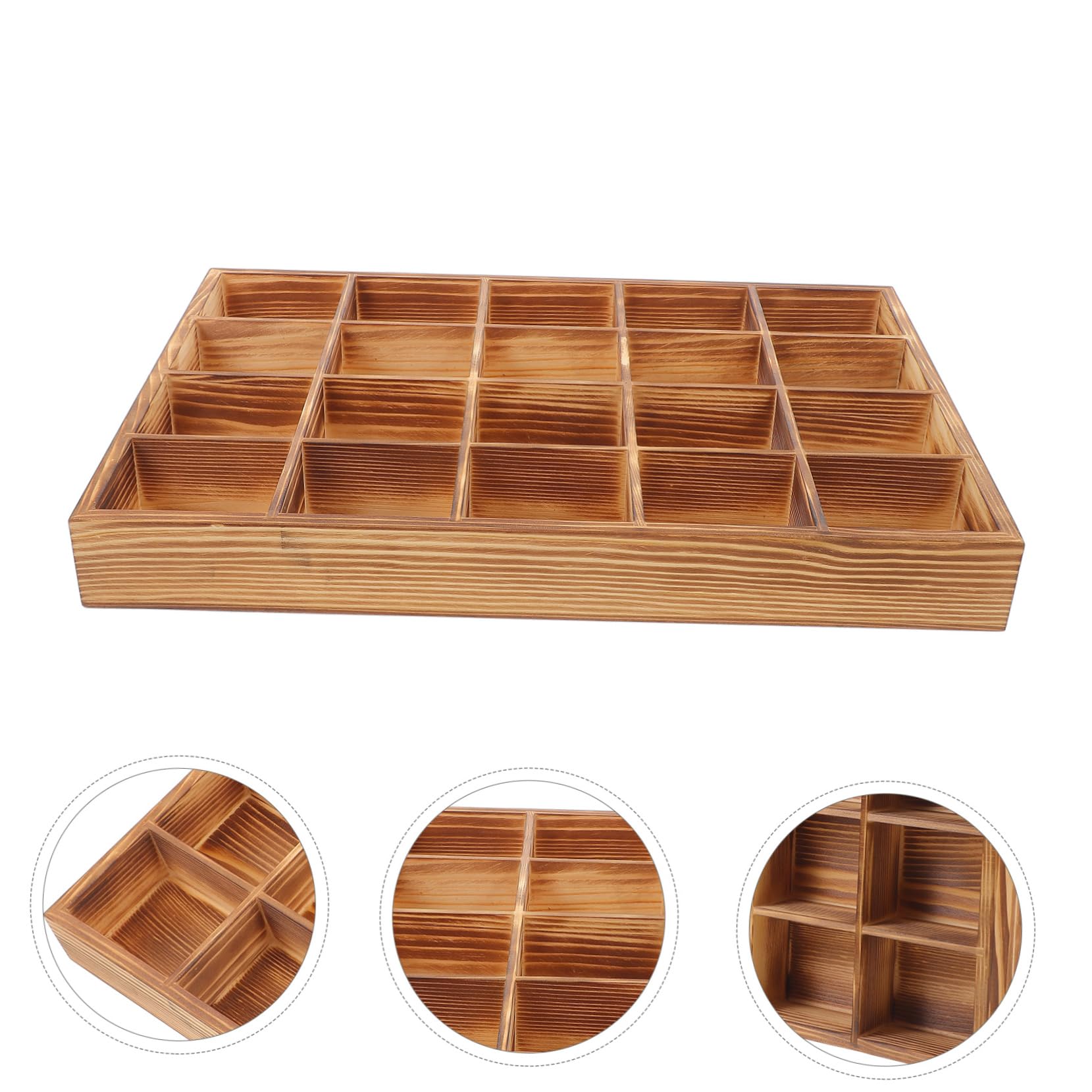 Organizer Legno Per Calzini E Biancheria - 20 Scomparti 33x27x5 Cm - Foto 13