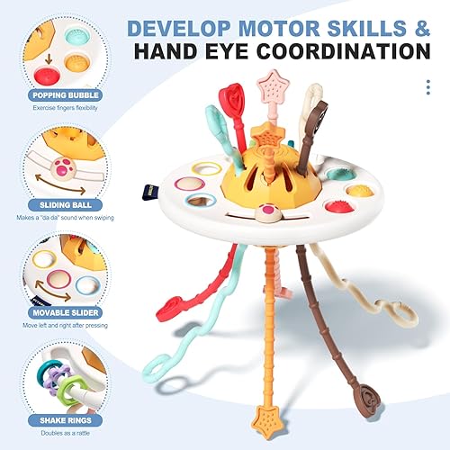 Miniatura 2 de Caja de almacenamiento 3 en 1 a juego  Juguetes Montessori sensoriales para bebés  Juguetes de dentición para bebés  Sonajero para bebés de 0 a 6