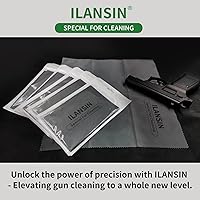 Vista 5 de Paquete de 10/6 paños de limpieza de microfibra negro/gris, tamaño grande, sin pelusas, almohadilla de limpieza reutilizable para todas las armas