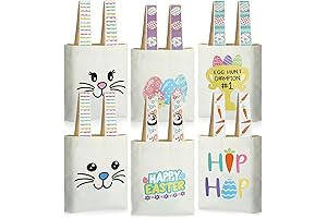 Locmeo: Canvas Easter Totes for Kids Party Favors