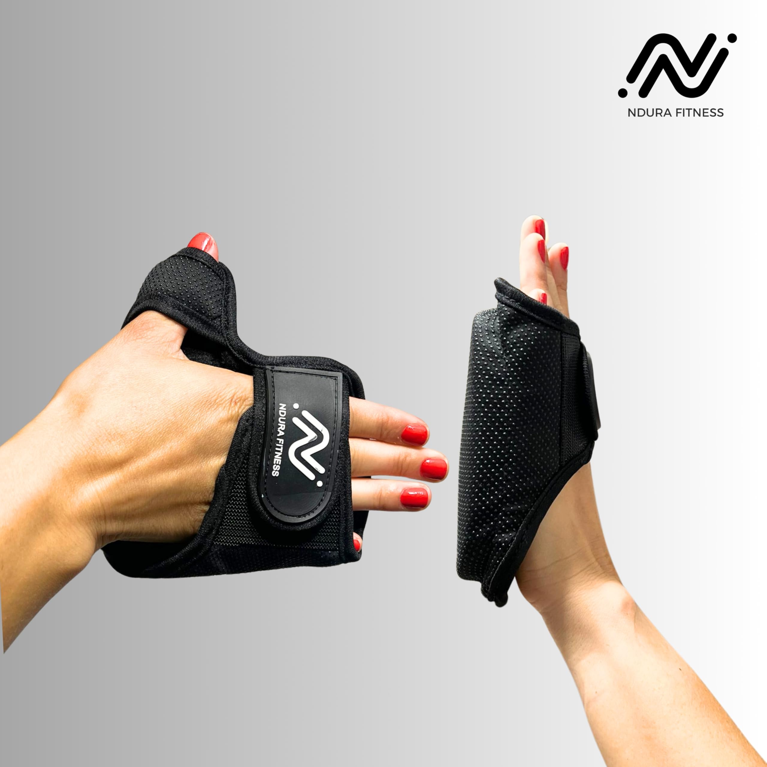 Ndura Fitness Workout Gloves, Exercise Gloves for Spinning, Cycling, Yoga, Pilates, Gym, Padded Fingerless Design, Watch-Friendly Open Wrist, Black