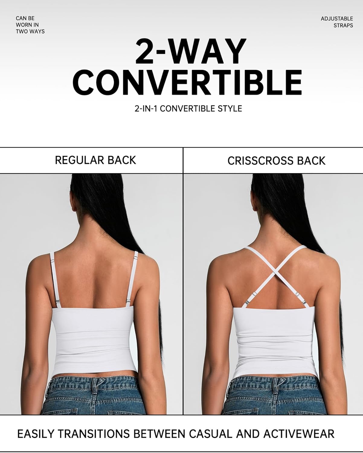 Women's Scoop Neck Tank Top Adjustable Spaghetti Strap Camisole Going Out y2k Tops Slim Fit Cami Tank - Image 4