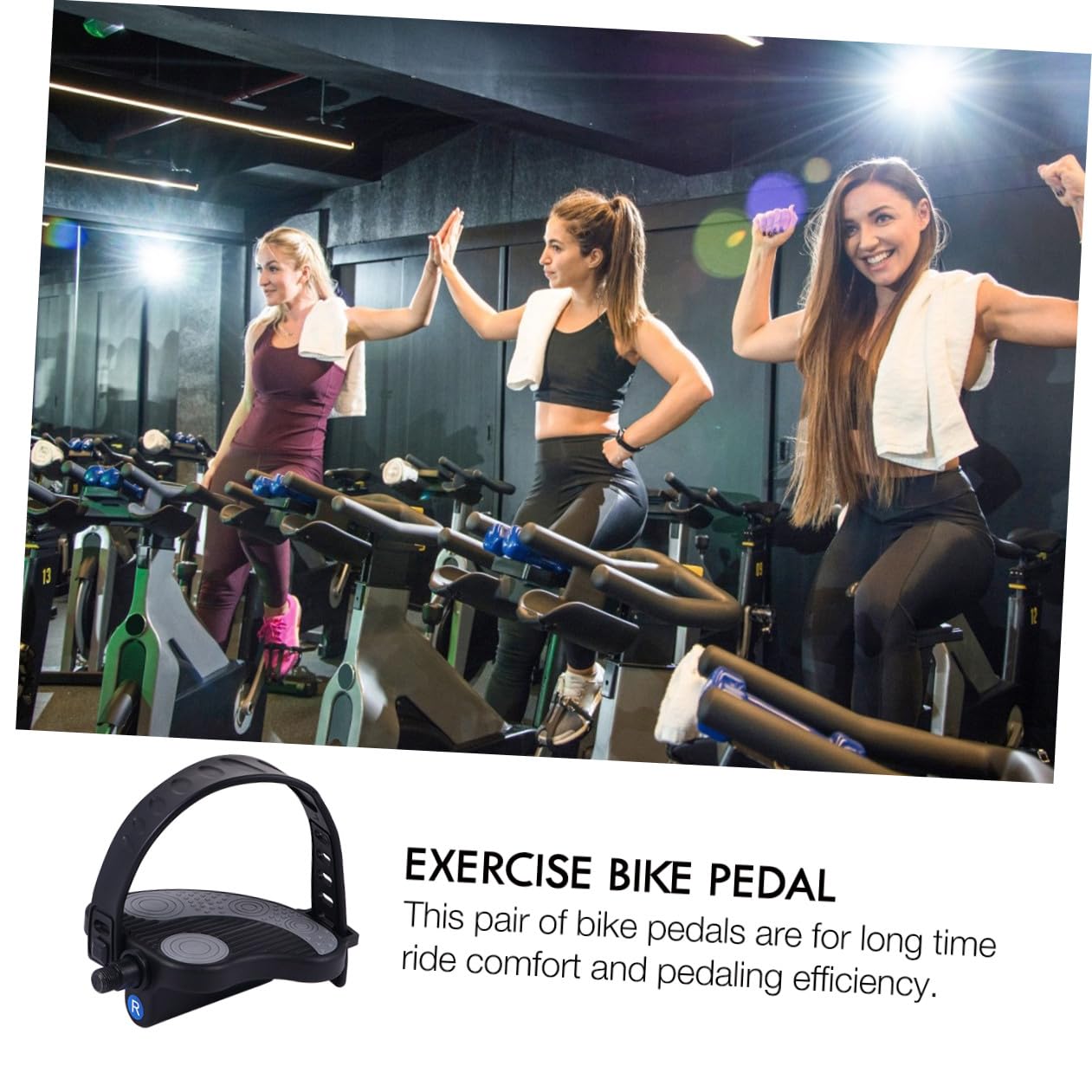 Pedales Bicicleta Plataforma y Correas Ajustables Antideslizantes, Instalación Sencilla para Bicicletas de Ejercicio en Interiores Varios Estilos