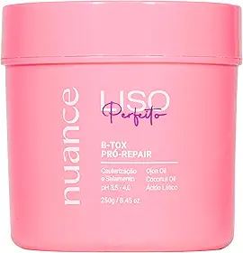 Nuance, Máscara B-Tox, pró-repair, liso perfeito, 250g