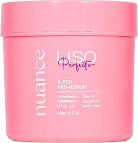 Nuance, Máscara B-Tox, pró-repair, liso perfeito, 250g