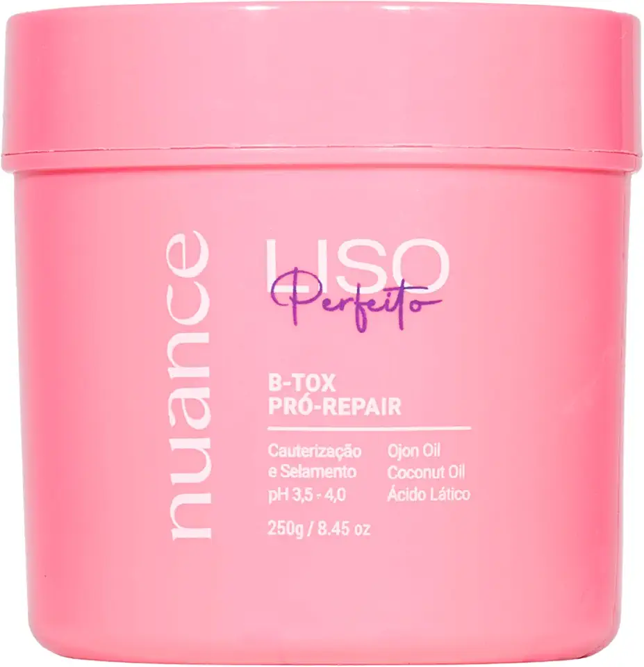Nuance, Máscara B-Tox, pró-repair, liso perfeito, 250g