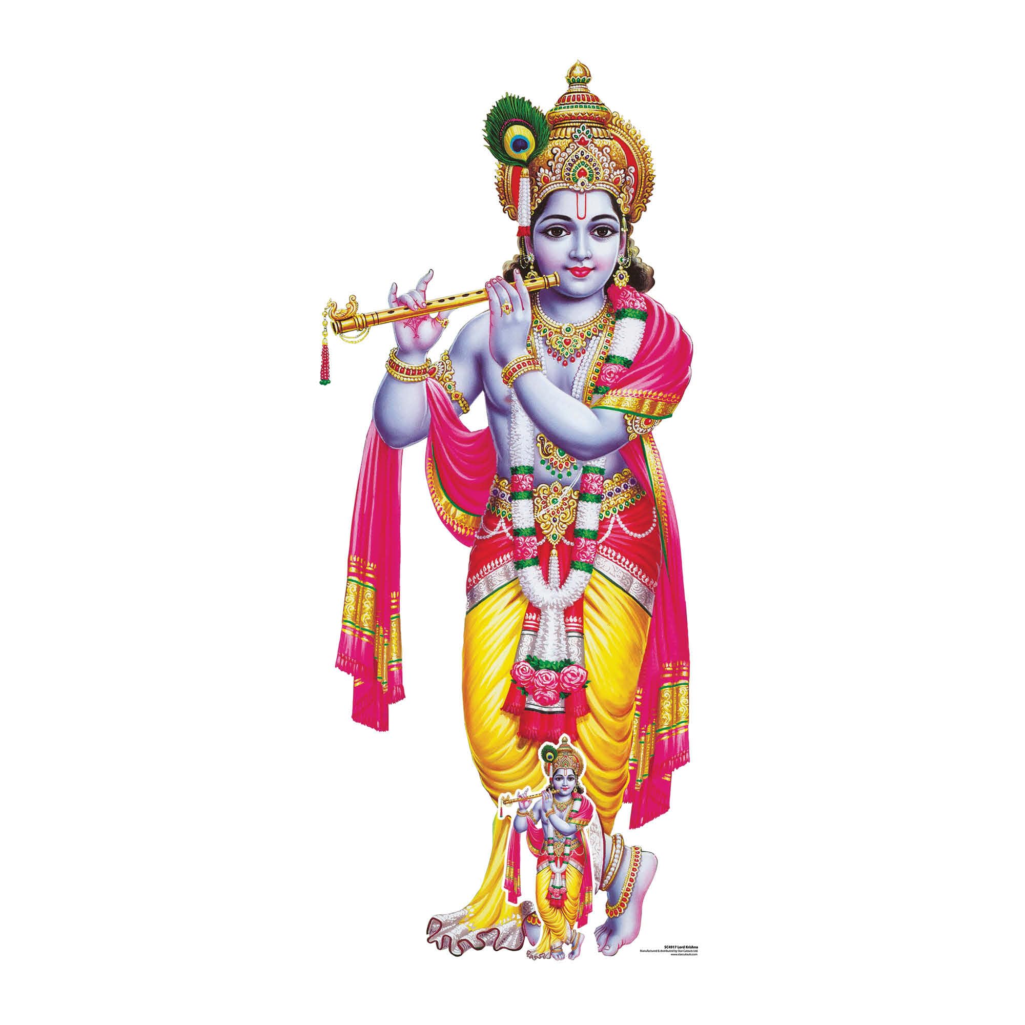 Star Cutouts SC4917 Lord Krishna Statue Cardboard Cut Out Height 176cm