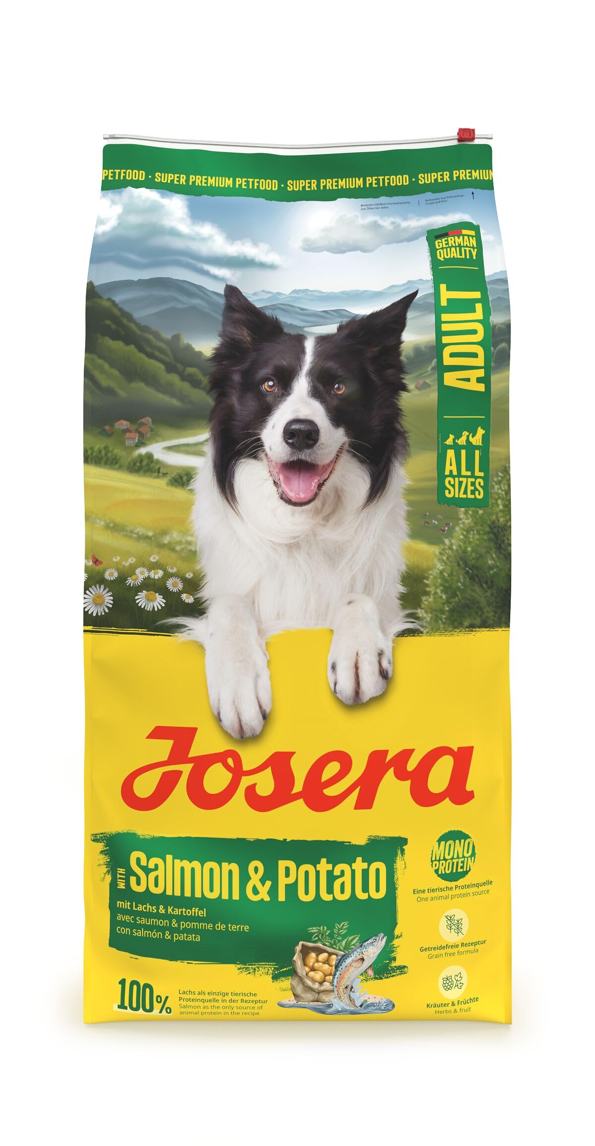 Hondenvoer Puppies Josera Adult Zalm & Aardappel Droogvoer 12,5 Kg - Graanvrij, Monoproteïne (zalm), Laag Eiwit, Voor Volwassen En Senior Honden Hondenvoer Graanvrij Hondenvoer Puppies Josera Adult Zalm & Aardappel Droogvoer 12,5 Kg - Graanvrij, Monoproteïne (zalm), Laag Eiwit, Voor Volwassen En Senior Honden Hondenvoer Graanvrij