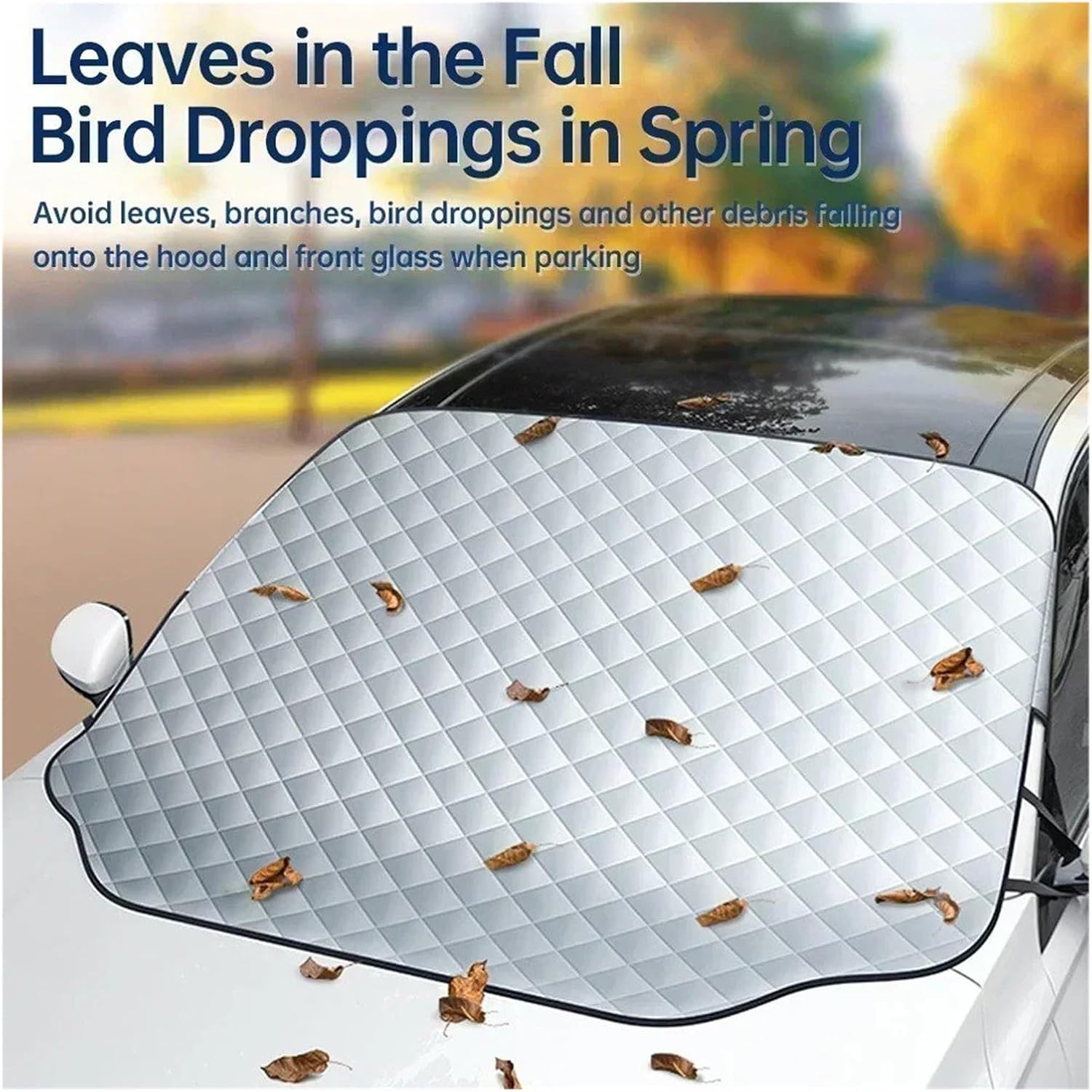 Snow Protection for Cars for Benz W204 W205 W212 W213 W176 W177 EQE EQS Car Anti-Snow Windshield Cover Cotton Sunshade Anti Ice Frost(148 * 126cm)