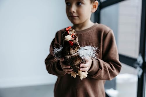 Miniatura 4 de The Petting Zoo Peluche de gallo de pollo, regalos para niños, animales salvajes de la vida silvestre, juguete de peluche de pollo de 9 pulgadas