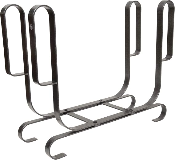 Enclume Modern Log Rack, Large, Hammered Steel