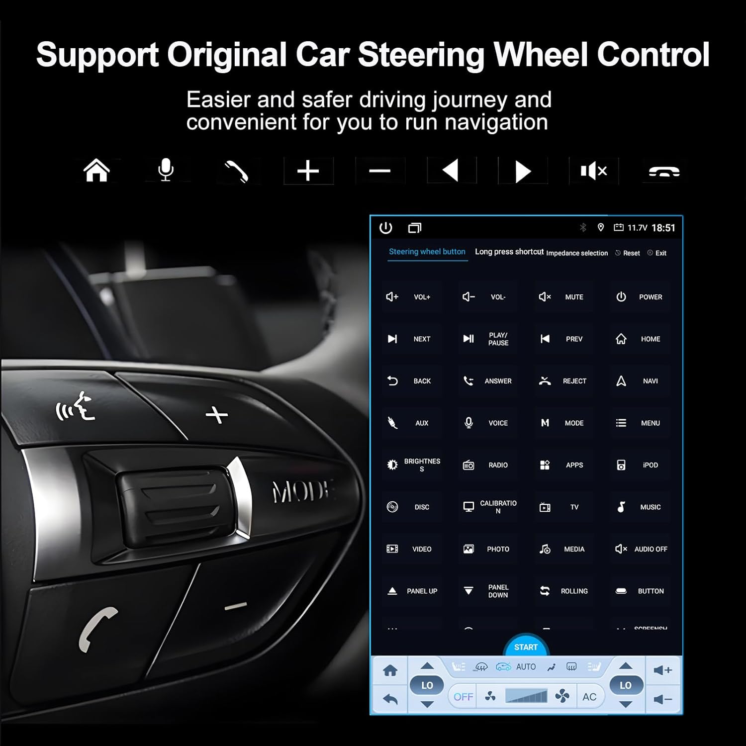 13.1 inch Screen Upgrade Android 12 Car Radio for Ford Edge 2015 2016 2017-2019 Stereo GPS Navigation Carplay Audio Multimedia Video Player Head Unit (Middle Version, 6+128GB)