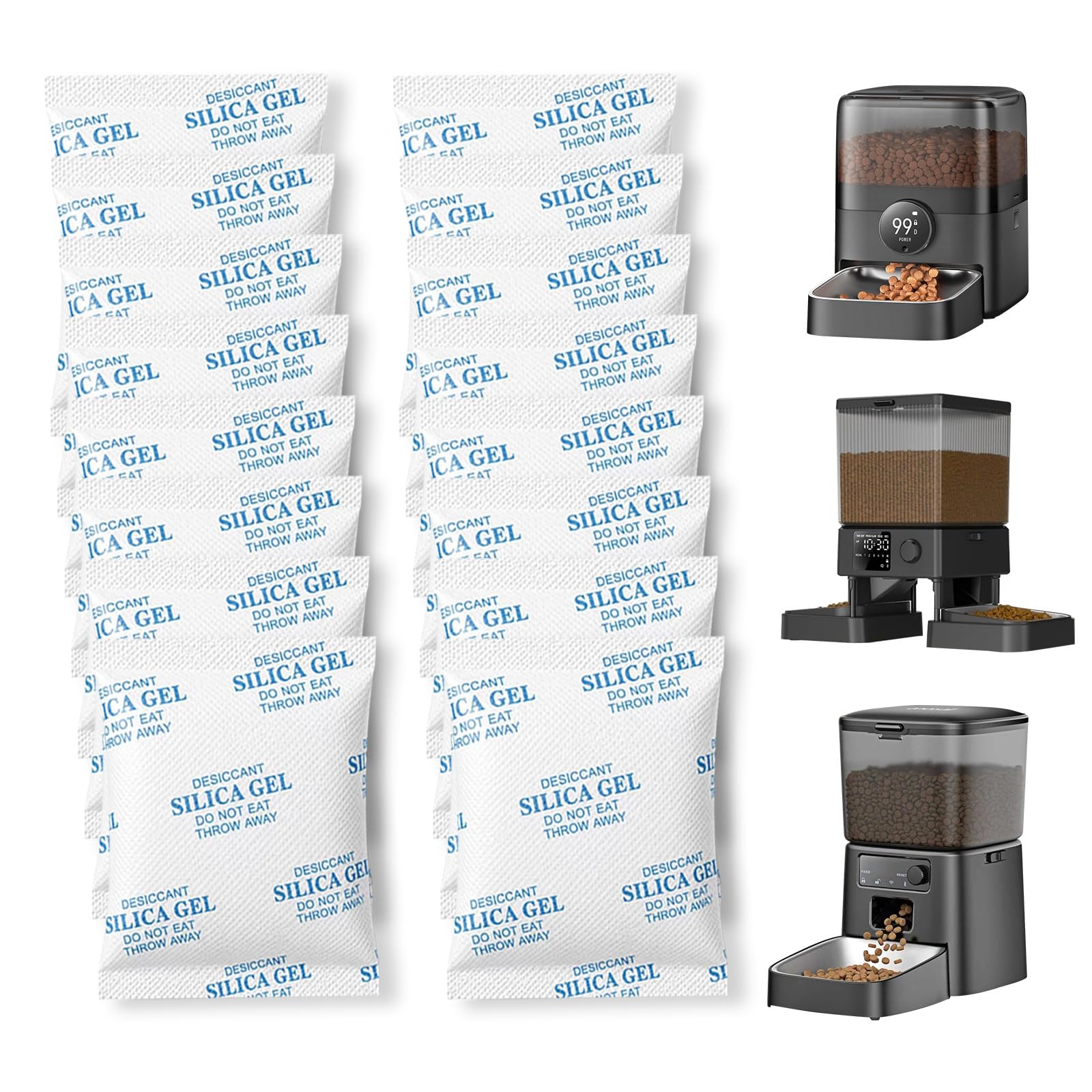Desiccant Silica Gel 16PCS x 20g Compatible with Oneisall Pet Feeder