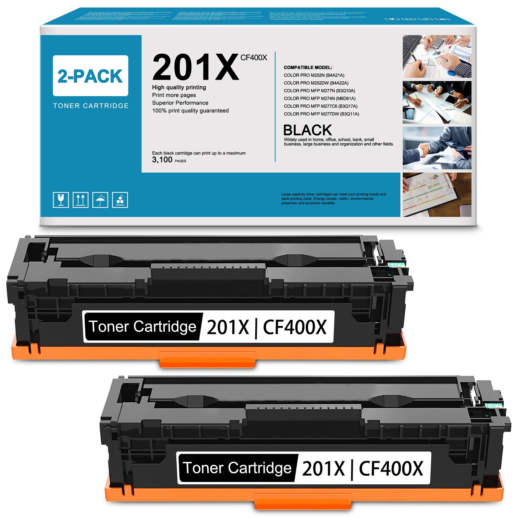 TRUE IMAGE - Cartucho De Tóner Compatible Para HP 201A 201X CF400X