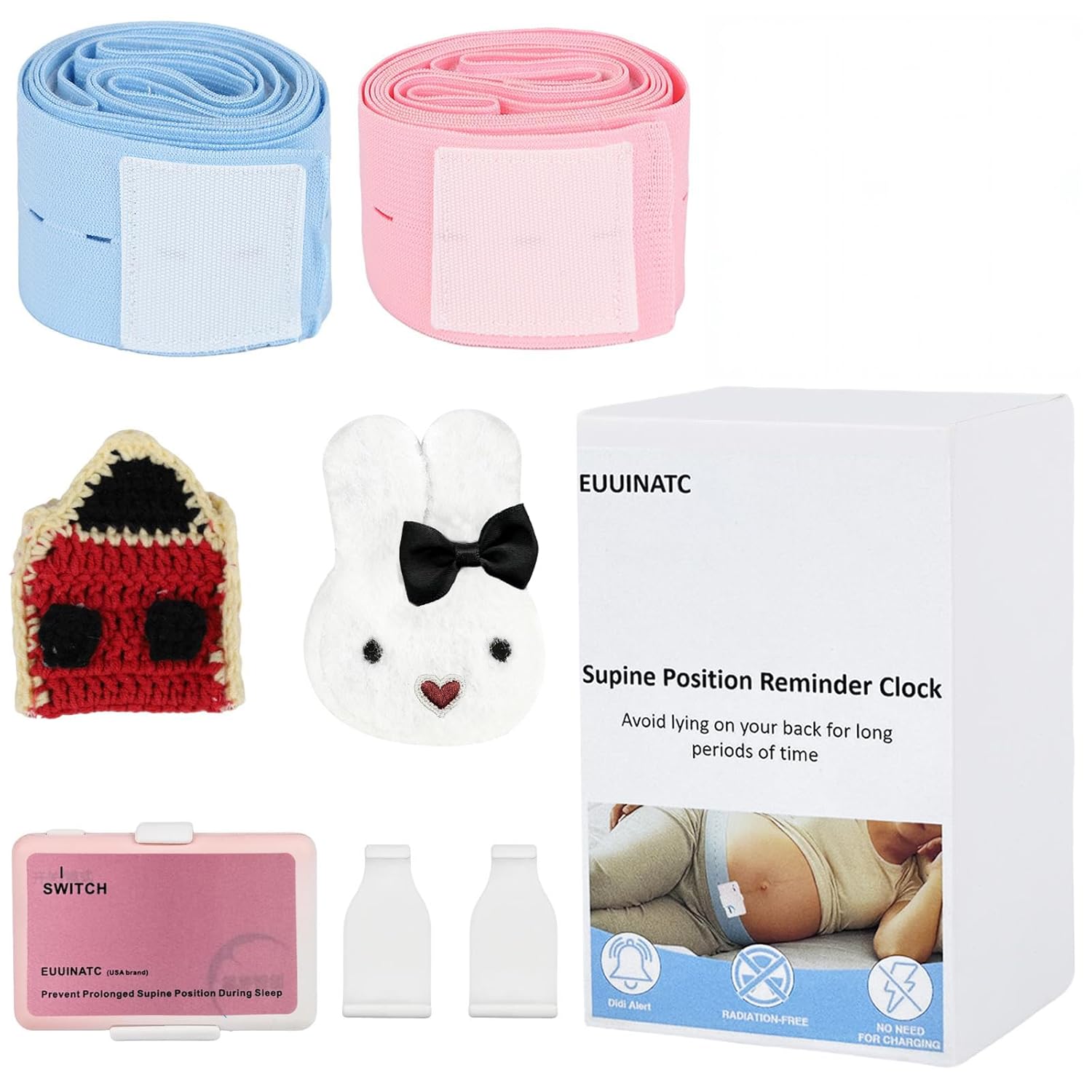 Pregnancy Anti-Supine Reminder - Gentle Vibration Alert for Sleeping, Comfortable Wearable Device for Expecting Mothers