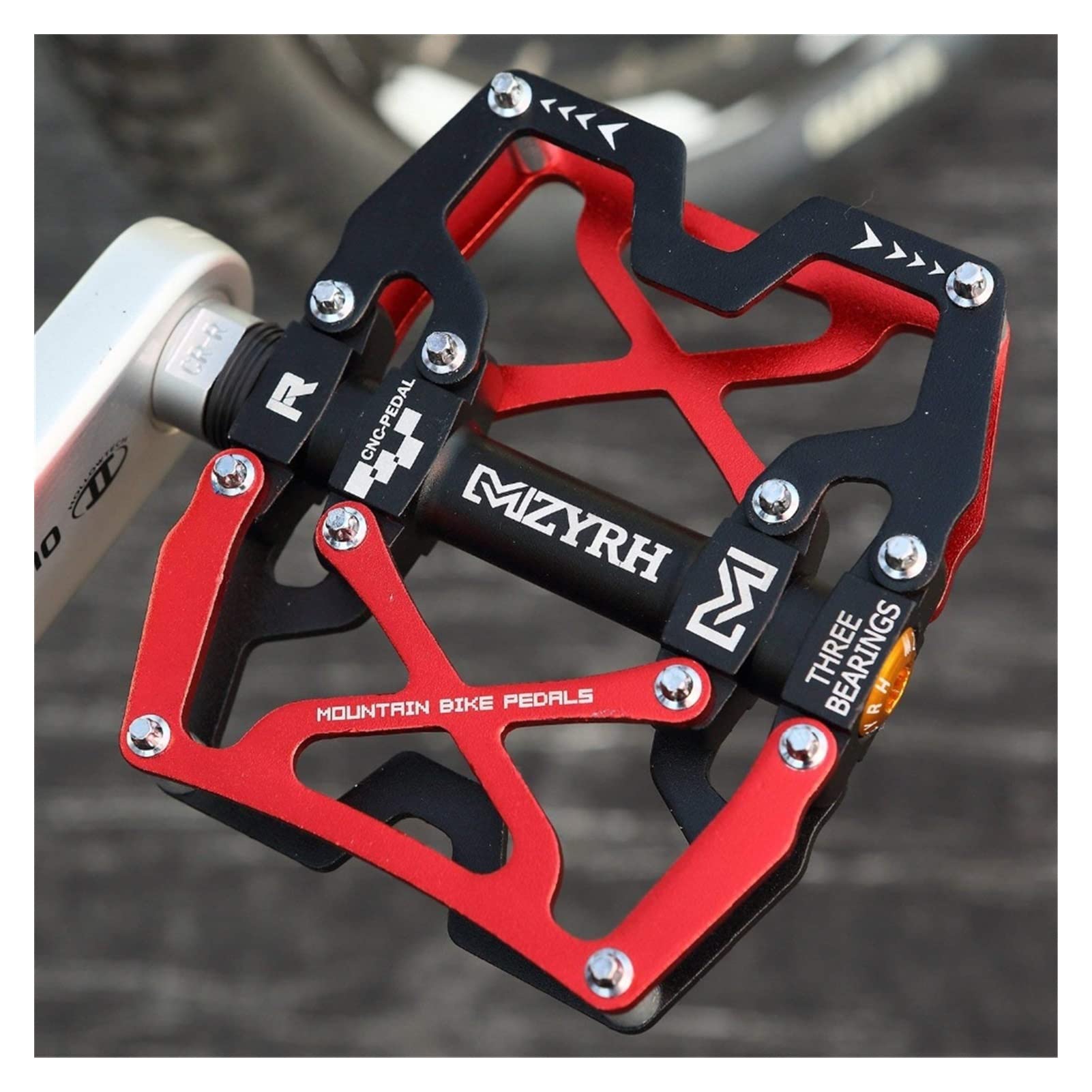 Fahrradpedale, Fahrradpedale, Mountainbike, MTB, breite Pedale, 9/16 Zoll, versiegelt, 3 Kugellager, CNC-gefräst, geschmiert, versiegelte Lager-Plattform-Pedale